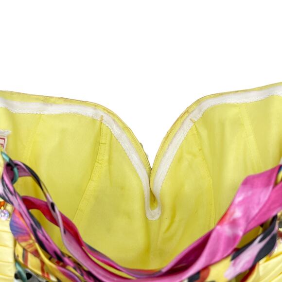 Vintage Kiss Kiss Formal Strapless Beaded Dress Size 4 Dopamine Dressing Y2K - Picture 10 of 15